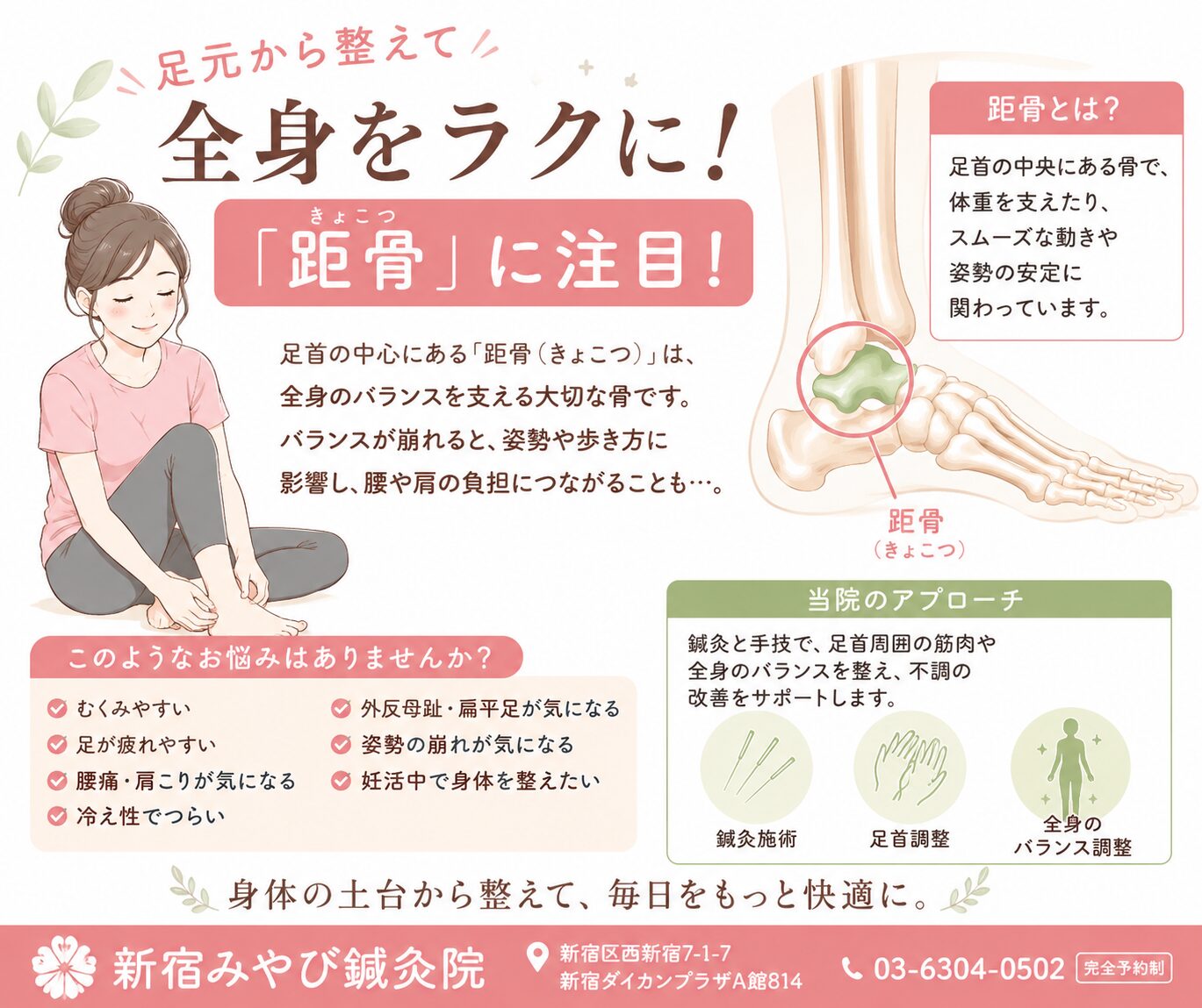 距骨を直して土台から健康に